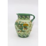 Charlotte Rhead for Crown Ducal, a Manchu jug, green tubelined decoration, ovoid form,