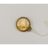 An 18k yellow gold case pocket watch, Roman numerals,