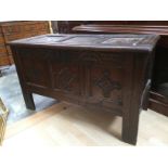 An 18th century oak blanket chest.