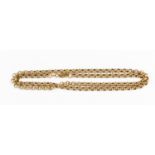 A 9ct yellow gold curb link necklace, length approx 20'',