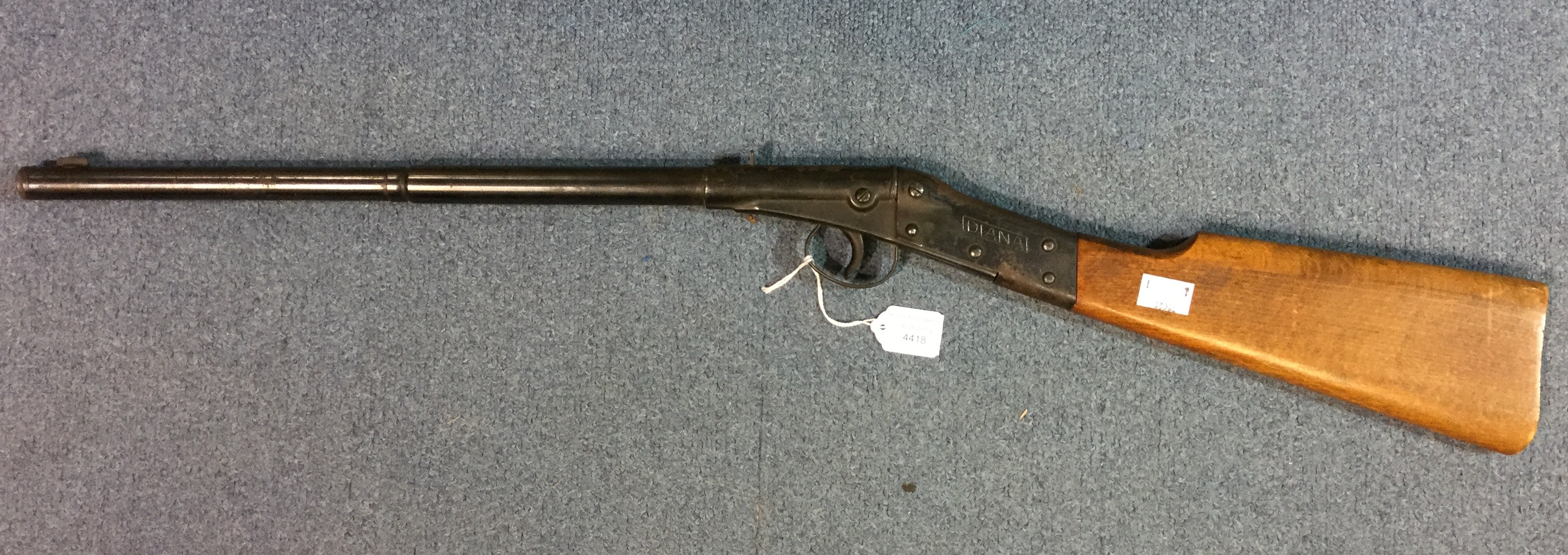 Diana Model 1 Air Rifle .177 cal. Marked "Foreign". Much original finish remaining. Working order.