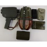 Russian Army Cine Camera PH-1 in black leatherette carrying case: West German BGS Water bottle and