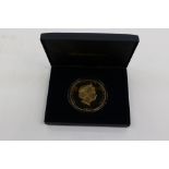 Special production of commemorative coins, gold on copper, extra large £5 silver proof,