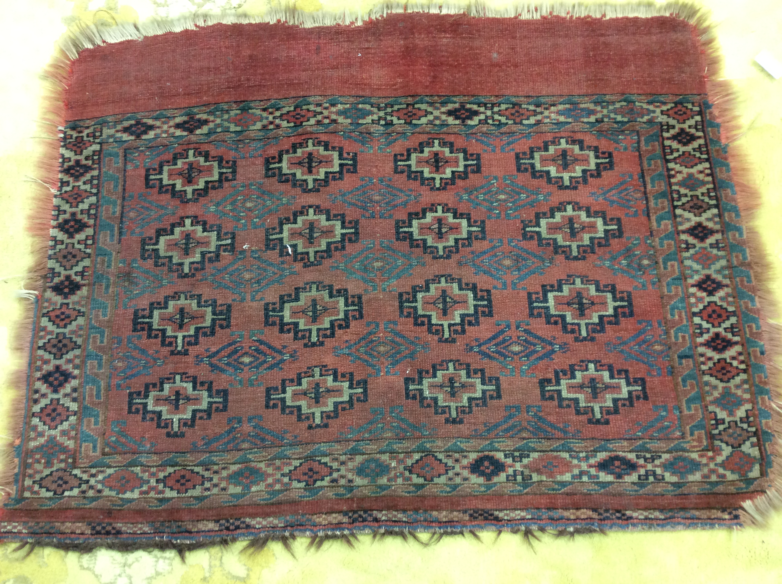 A collection of various woollen rugs, including one possibly Persian, - Image 4 of 4