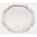 A George V shaped square salver, with canted corners and raised border, SAH ,London, 1946, 20.