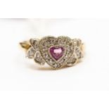 A pink sapphire dress ring,
