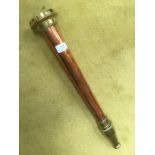 Fire Brigade Copper and Brass Fire Hose Nozzle. 51cm in length. No makers markings. 15mm nozzle.