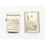 Two early 20th century advertising silver vesta cases for James Maclean turf accountant.