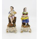 A pair of Continental spill figures,