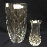 A Waterford cut glass vase, of waisted form,
