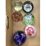 Small collection of late 20th Century decorative glass paperweights, Caithness the majority,