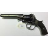 Adams style percussion cap 5 shot revolver. Bore approx 10mm. Double action. Marked "Patent 28244".