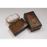 Three snuff boxes