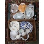 J & G Meaking afternoon tea set, two studio ware vegetable dishes and covers,