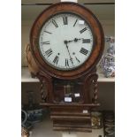 A mid 19th Century walnut veneered eight day wall clock,