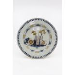 An 18th Century Delft tin glazed hand painted plate,