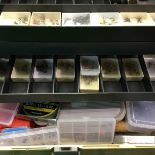 Angling interest: A box containing boxes of fishing flies and miscellaneous tackle