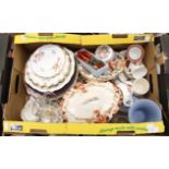 A collection of assorted ceramics including Royal Crown Derby posies, Royal Antoinette Spode,