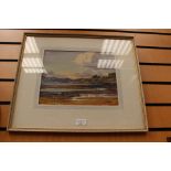 Stirling Gillespie watercolour painting of lake view on Isle of Bute, 23 cms x 30 cms approx, and W.