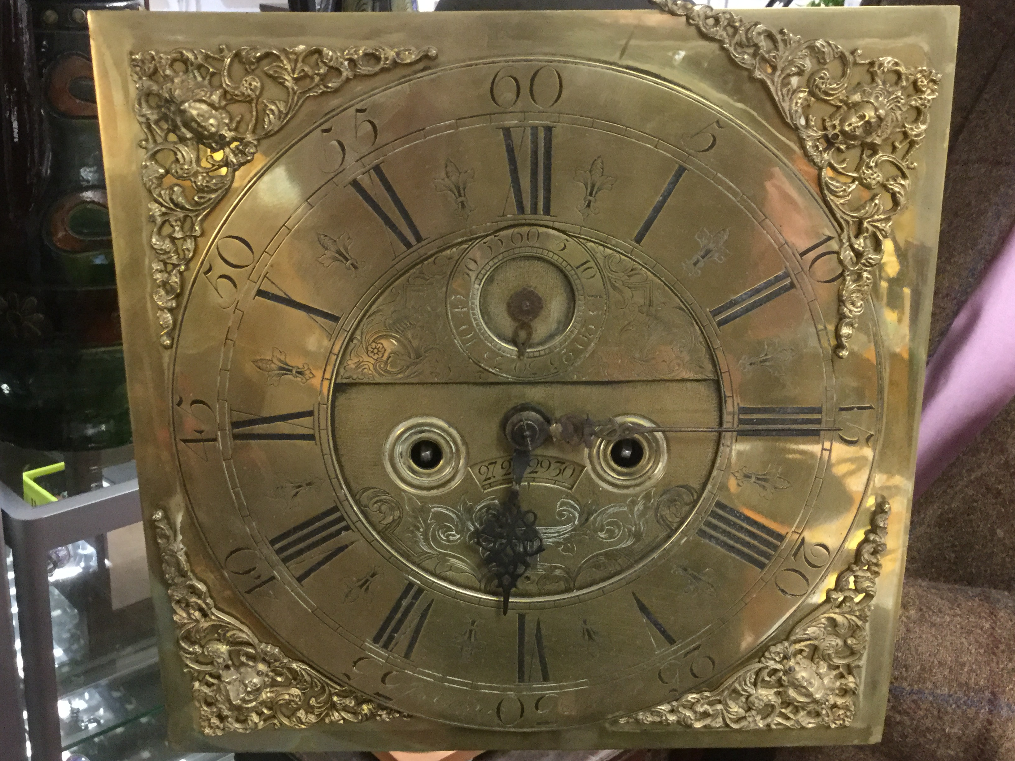 A George II oak and walnut cross banded eight day longcase clock, by Joseph Cooper, Malpas, - Image 2 of 2