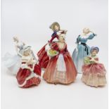 Six Royal Doulton ladies for example Autumn Breezes, Celeste, Janet, Pirouette,