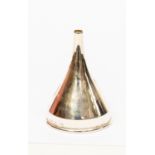 A late Victorian plain silver perfume funnel, Birmingham, 1899, 0.