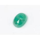 A loose oval mixed cut emerald 4.