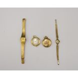 A 9 ct gold ladies dress watch, total weight approx 13.