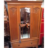 Edwardian satin walnut wardrobe