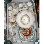 A collection of assorted ceramics, including Victorian hand finished dish, Noritake, Dresden,