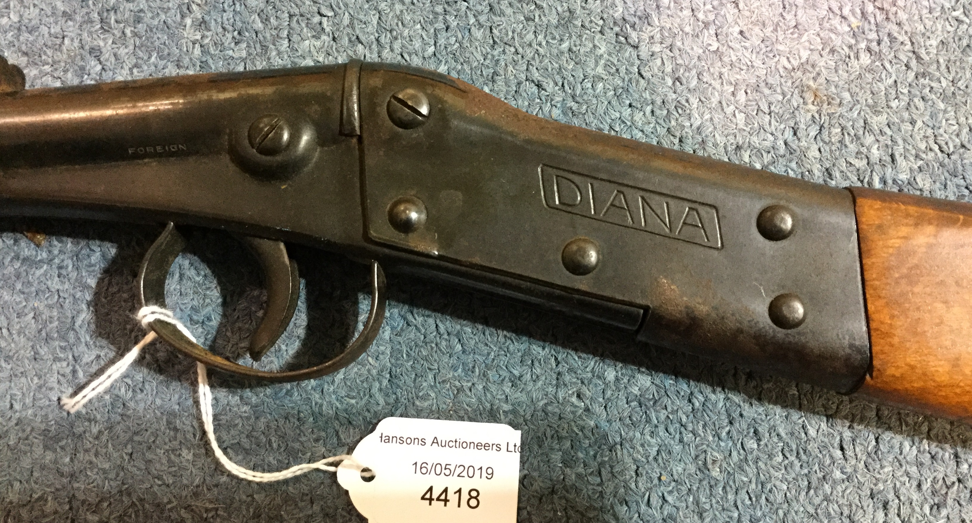 Diana Model 1 Air Rifle .177 cal. Marked "Foreign". Much original finish remaining. Working order. - Image 2 of 3