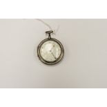 A George III silver pair cased pocket watch, movement signed W & C Nicholas, Birmingham 6059,
