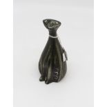Black Siamese style cat statue possibly Carlton Ware Condition: Some wear to black paint.
