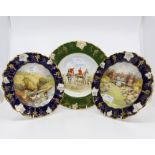 Two Royal Crown Derby painting plates by J Price: one of Monsal Dale, Derbyshire,
