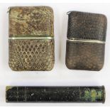 Early 20th Century miniature Tunitel telescope in leather case,