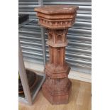 Terracotta pillar in the Pugin style, possible font stand,