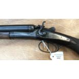 16 Bore Belgian side by side Shotgun. 29.5 inch barrels. Marked "Foreign". Serial number 28333.