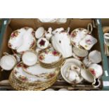 Collection of mid 20th Century Royal ALbert Old Country Roses, cake stand, teaset,