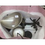 Avery shop scales with full set of weights plus four spare weights