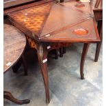 A 20th Century Envelope games table, complete with a Chinese games set,