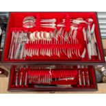 Hugh Foulerton canteen of silver plated cutlery, comprising twelve place settings, all in EPNS A1,