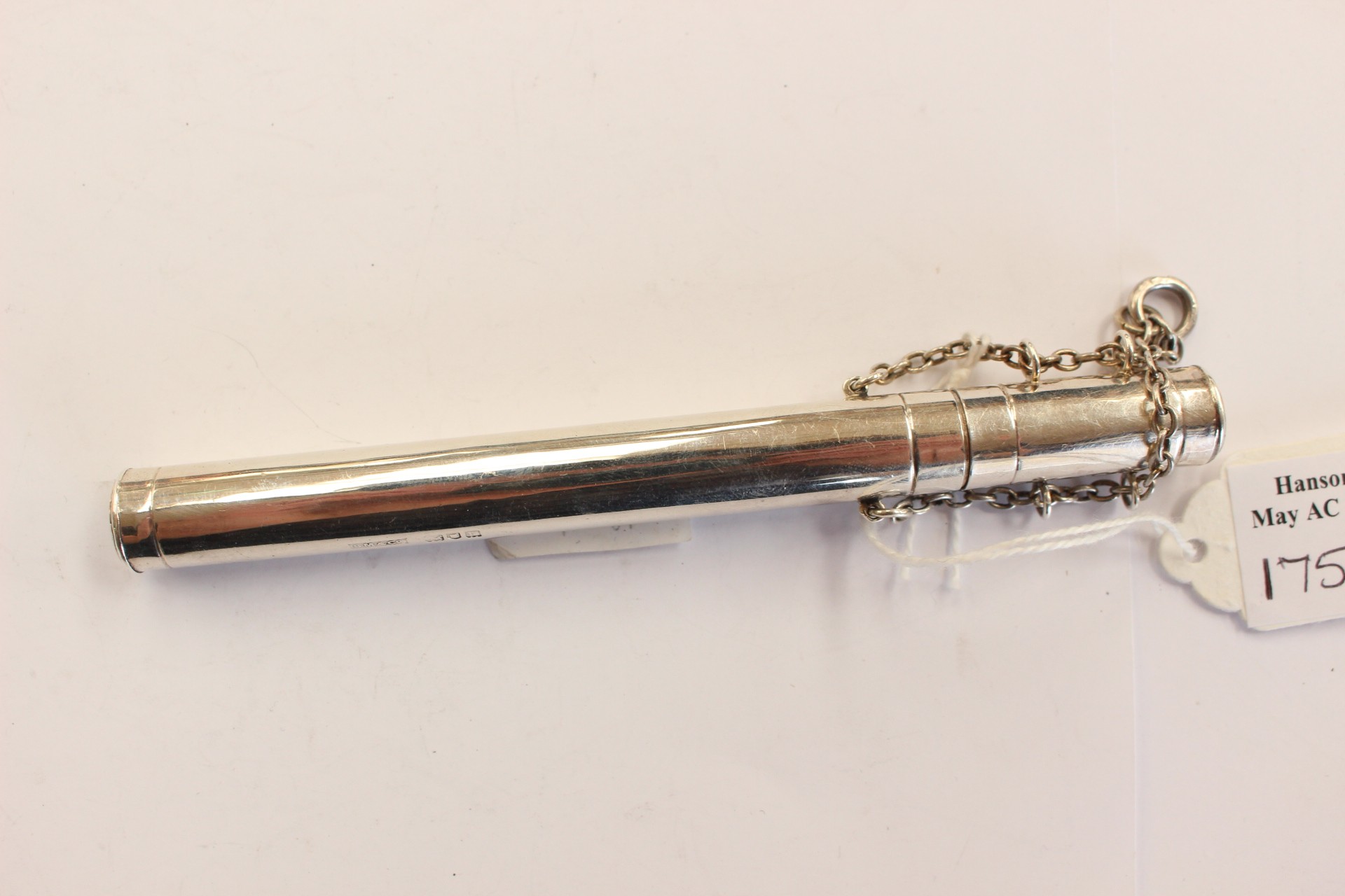 ***AUCTIONEER TO ANNOUNCE CHANGE TO ESTIMATE £80-100***An Edwardian silver pen holder,