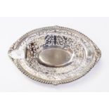 Birmingham silver pierced bonbon dish, marks rubbed, probably 1902, 8.