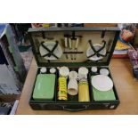 A cased Brexton picnic set, appears complete,