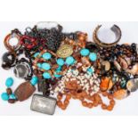A quantity of necklaces and beads,
