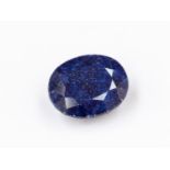 A loose oval mixed cut blue sapphire 8.