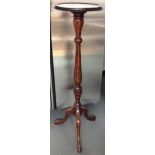 A Victorian mahogany pedestal torchere,