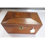 19th Century tea caddy with original lids inside