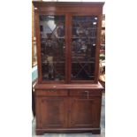 A Reproduction mahogany Edwardian style glazed display cabinet (1)