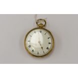 An 18ct gold William IV open faced pocket watch by William Woof, Tunbridge, No.